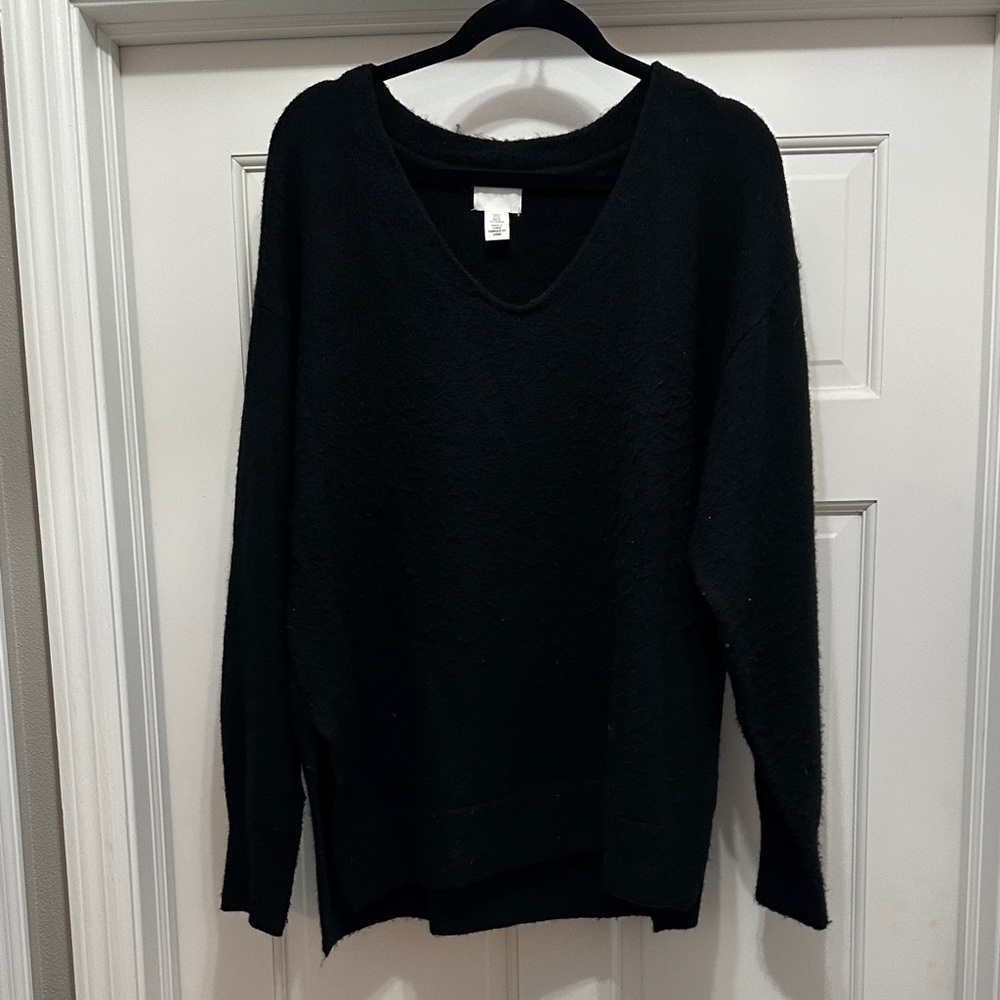 H&M Classic Black V-Neck Sweater
